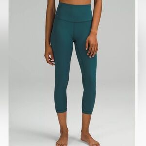 lululemon athletica Align Ribbed High-Rise Crop 23”, Size 8, Green Jasper